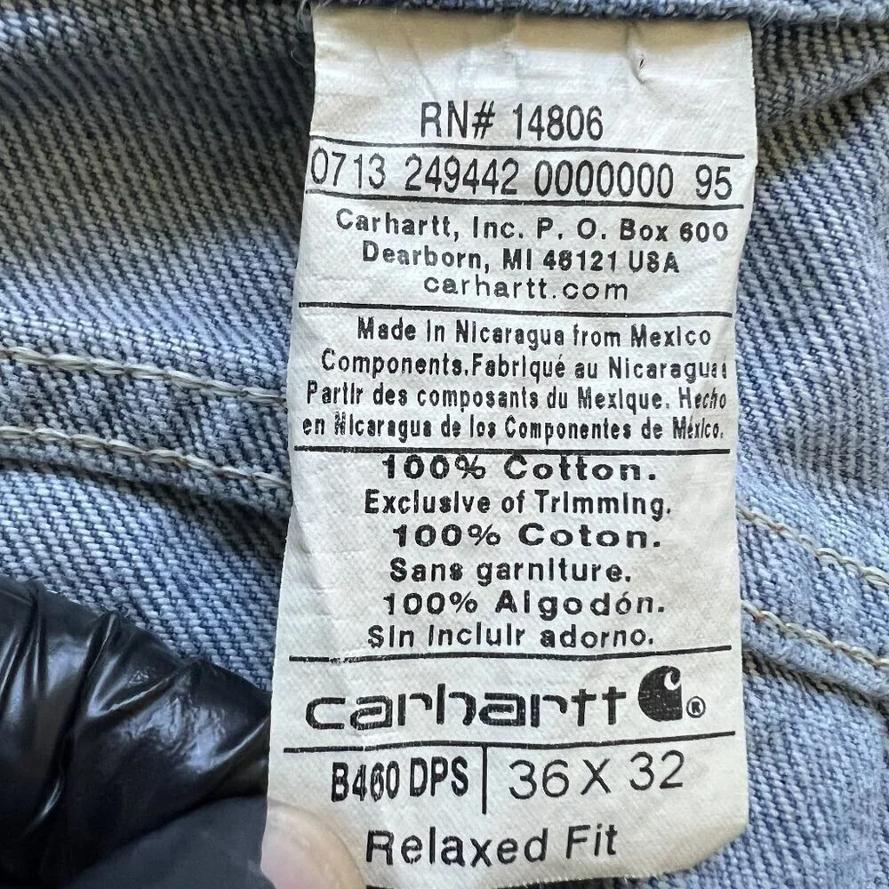 Carhartt Mens 36x32 Relaxed Fit Blue Denim Jeans Casual Normcore Capsule Pants